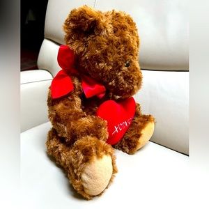 Teddy Bear With Hugs and Kisses Pillow